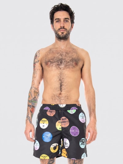 Carhartt WIP Swimming Trunks 'Drift Trunk Record Print, Black' in XS in Mixed colors, Item view