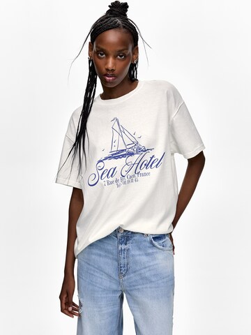 Pull&Bear T-Shirt in Weiß: Vorderseite