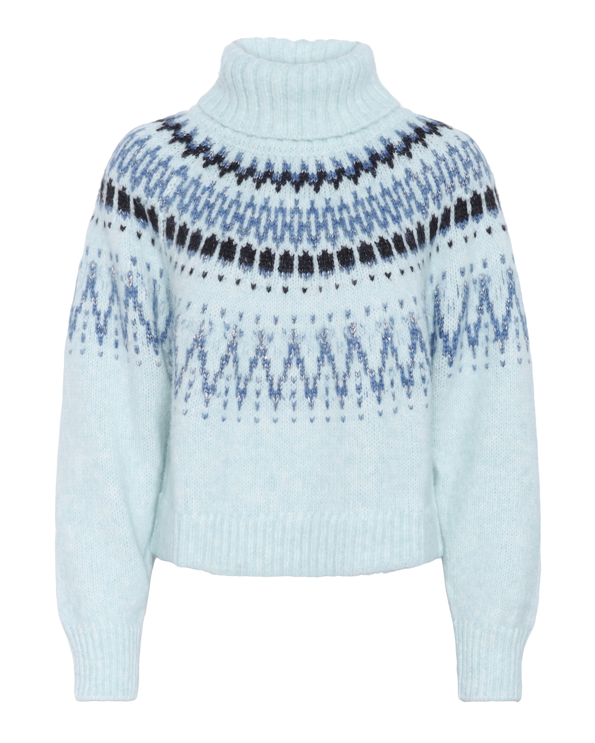 SAINT TROPEZ Pullover 'Megna' i M i himmelblå / sort, Produktvisning