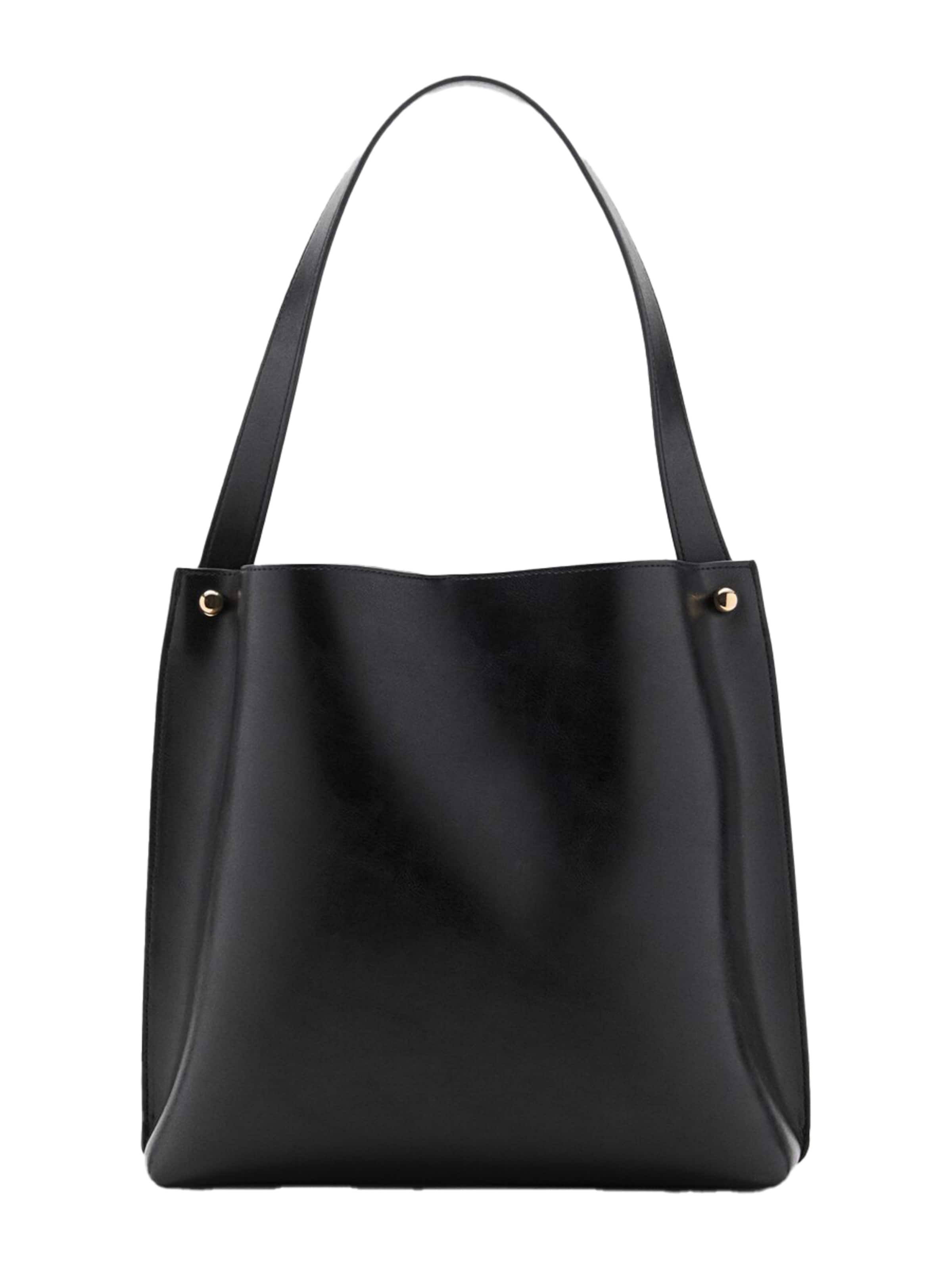 MANGO Skuldertaske 'Dots' i sort: forside