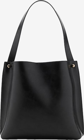 Geantă de umăr 'Dots' de la MANGO pe negru: față