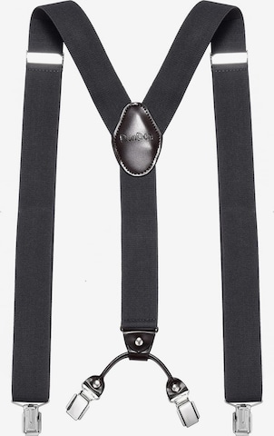 DonDon Suspenders in Grey: front
