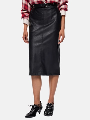 PINKO Skirt 'PINKO GERBERA GONNA SPALMATO EFFETTO NAPPA GONNA' in Black