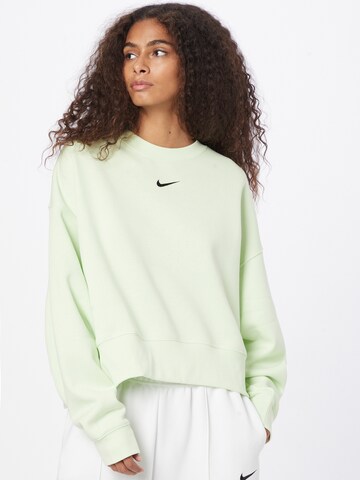 Bluză de molton de la Nike Sportswear pe verde: față