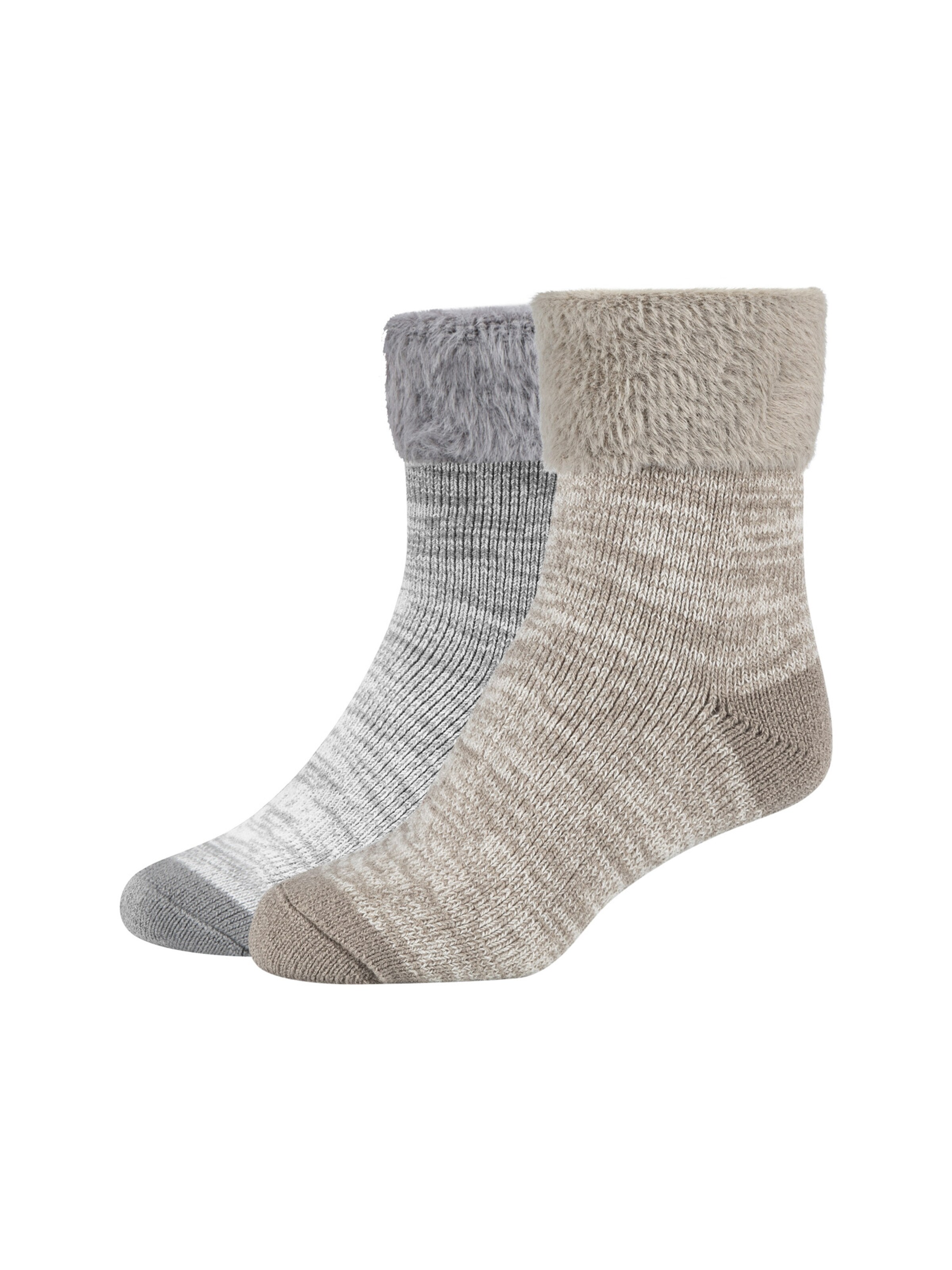 camano Socks in Beige: front