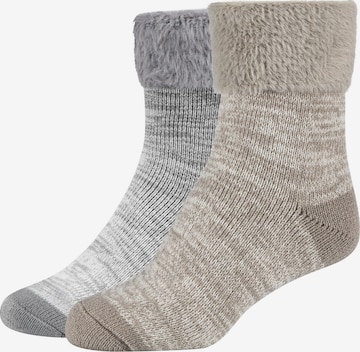 camano Socks in Beige: front