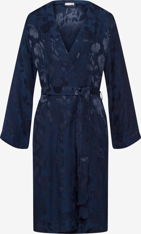 Hanro Dressing Gown ' Valene ' in Blue: front