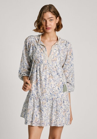 Pepe Jeans Jurk in Beige: voorkant