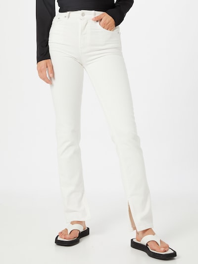 Jeans Gina Tricot pe alb denim, Vizualizare model