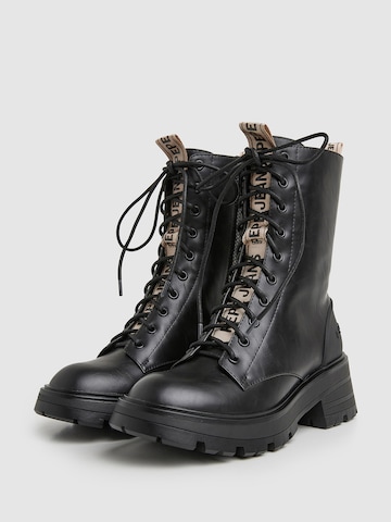 Pepe Jeans Lace-Up Ankle Boots 'SODA BLOCK' in Black