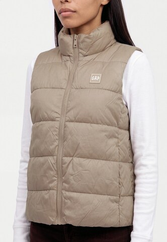 Gap Petite Vest, värv beež: eest vaates