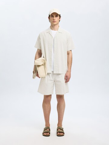 SELECTED HOMME Comfort Fit Πουκάμισο 'SLHAce' σε μπεζ