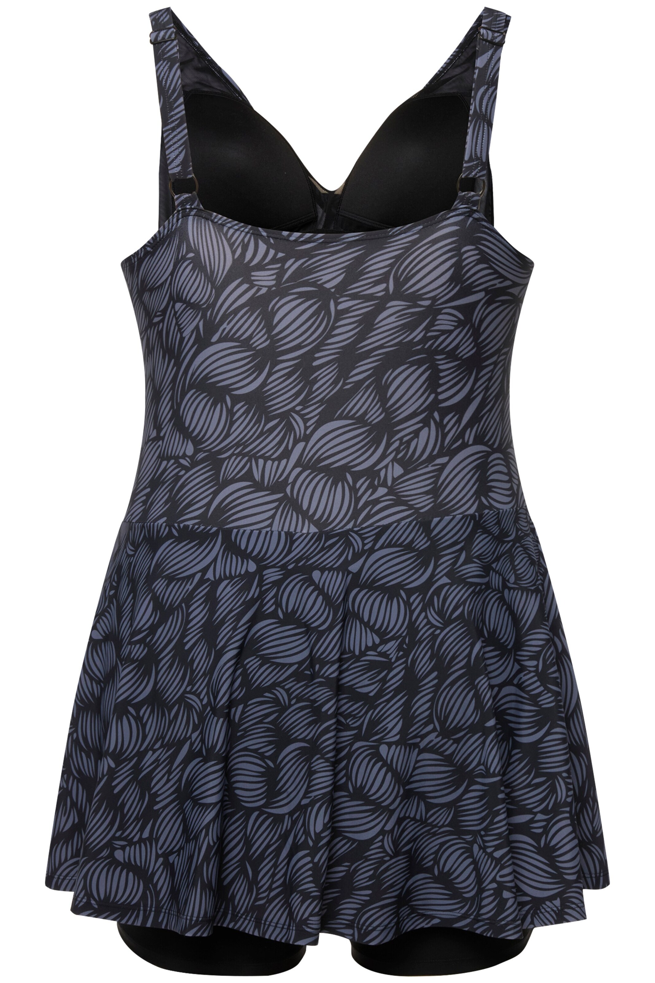 Ulla Popken Bustier Badpakjurk in Grijs