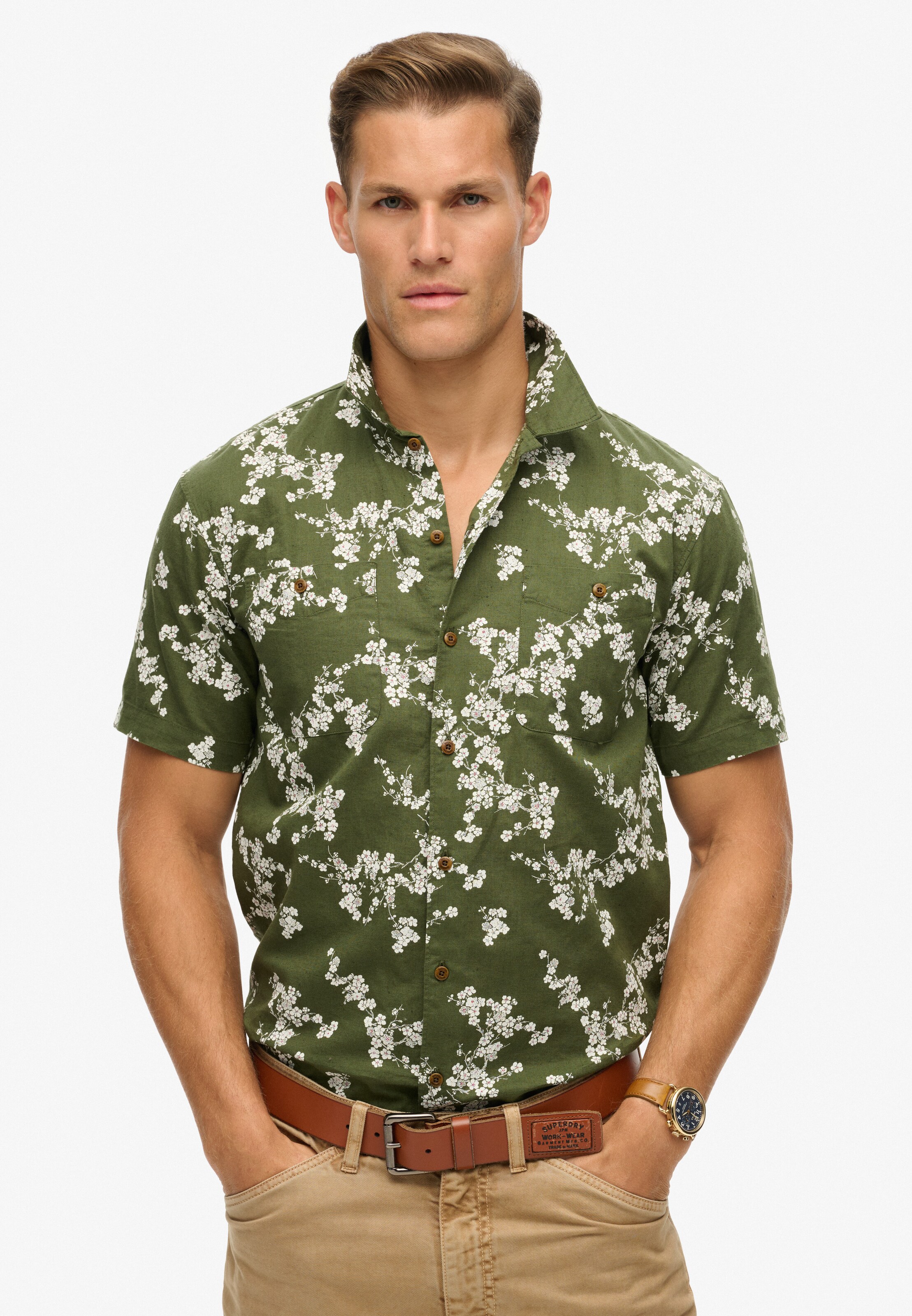 Superdry Regular Fit Hemd in Grün