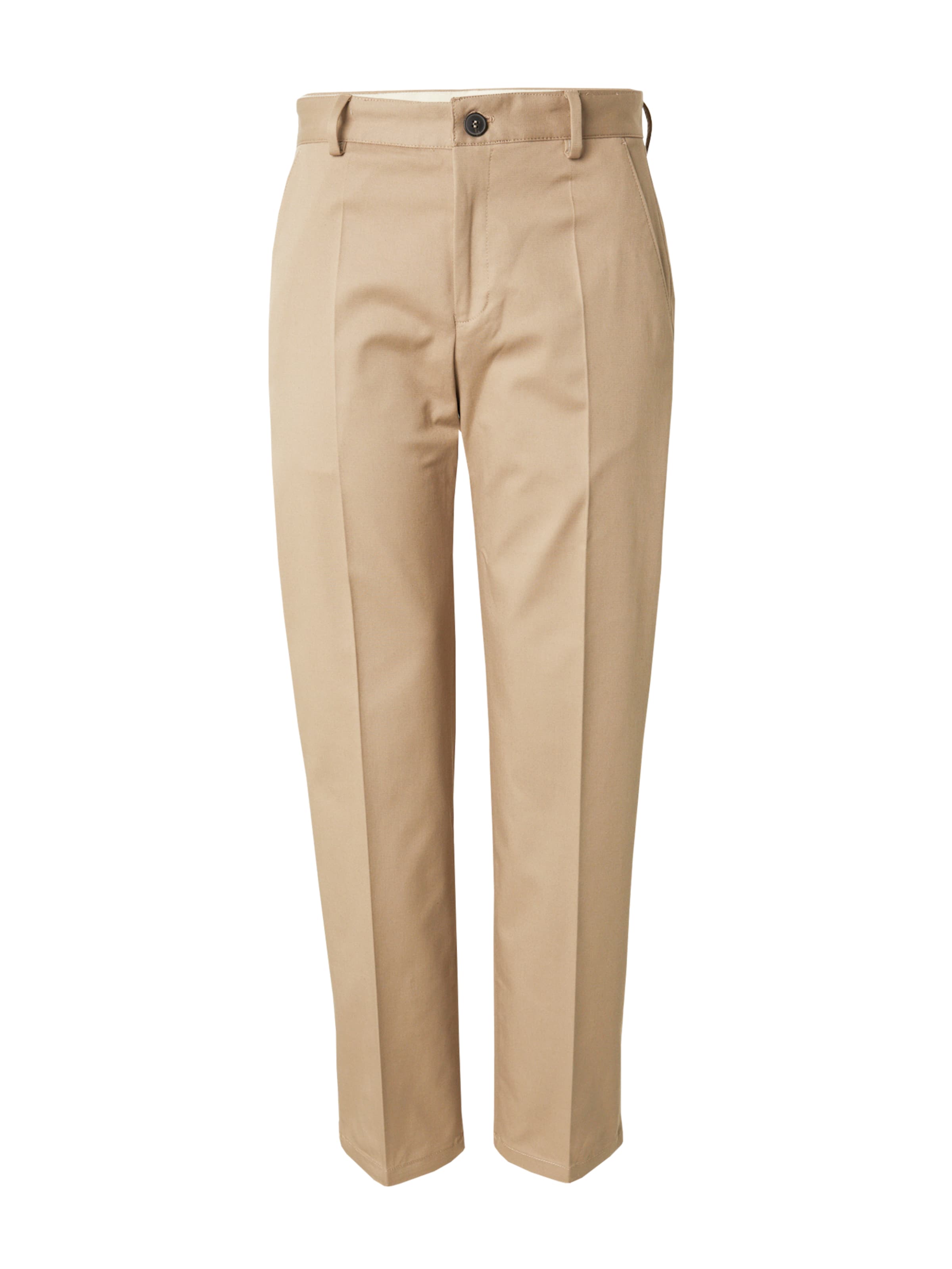 SELECTED Regular Панталон с ръб 'WILLIAM' в сиво: отпред