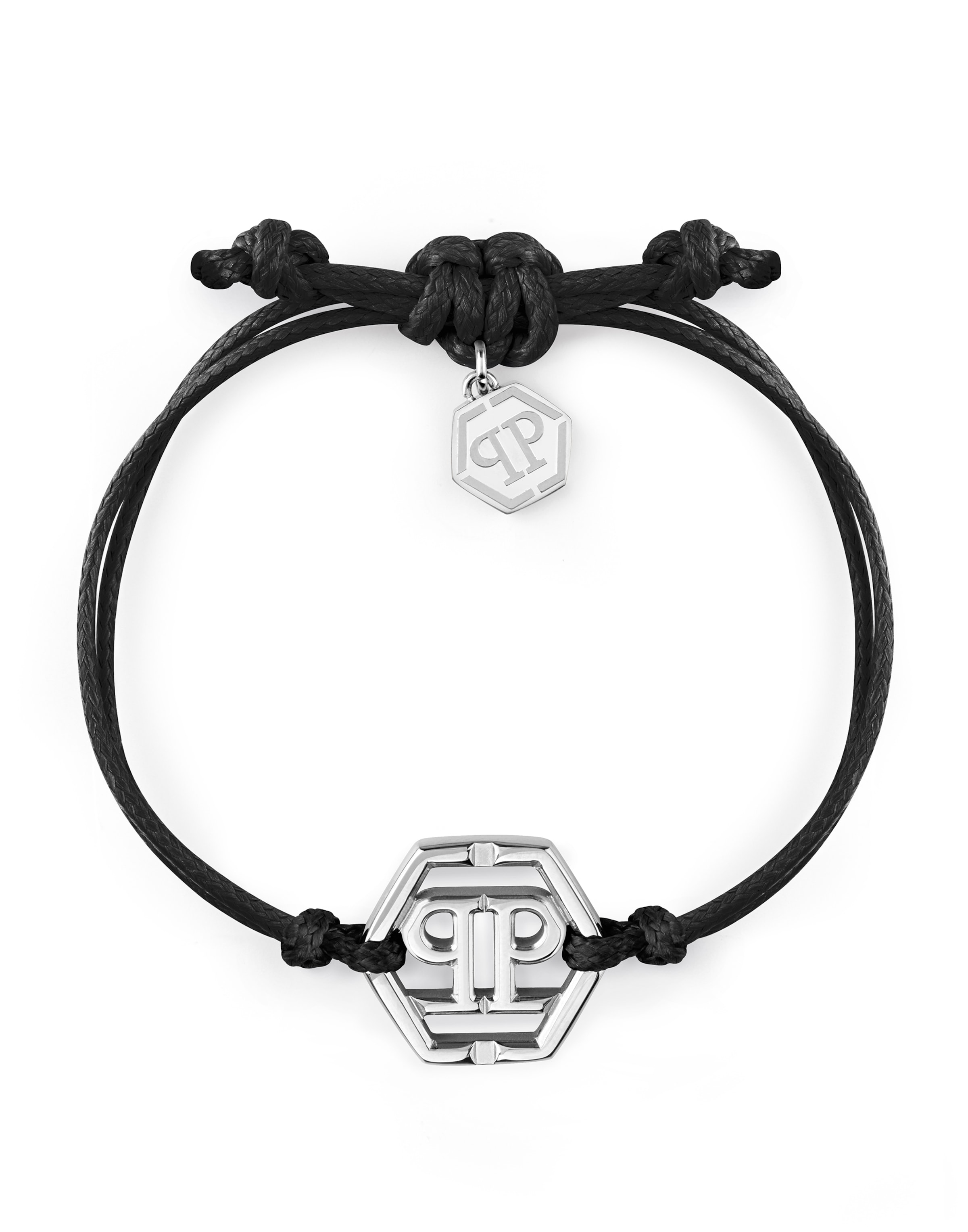 Braccialetto di Philipp Plein in nero: frontale