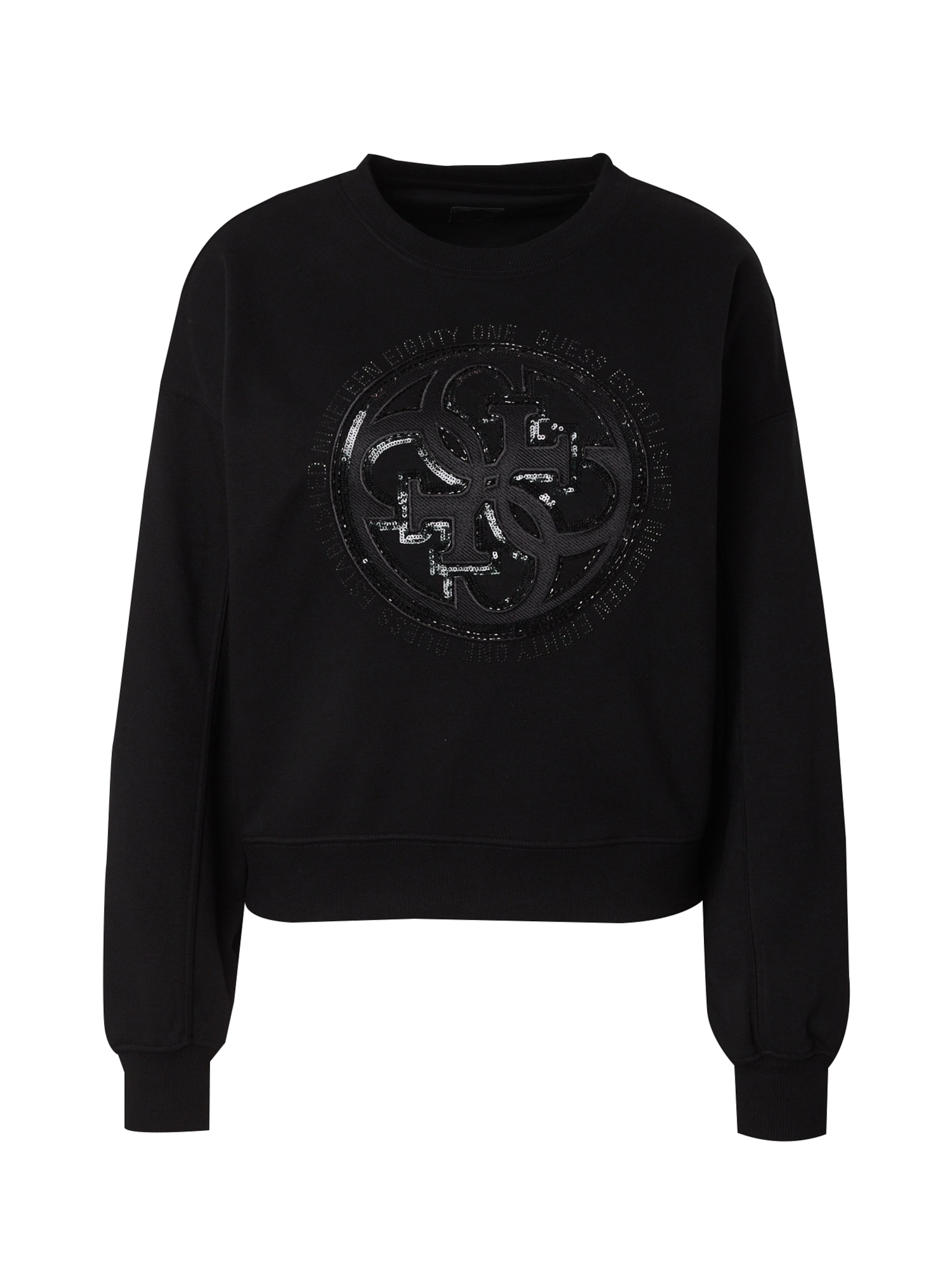 GUESS Mikina - Čierna: predná strana