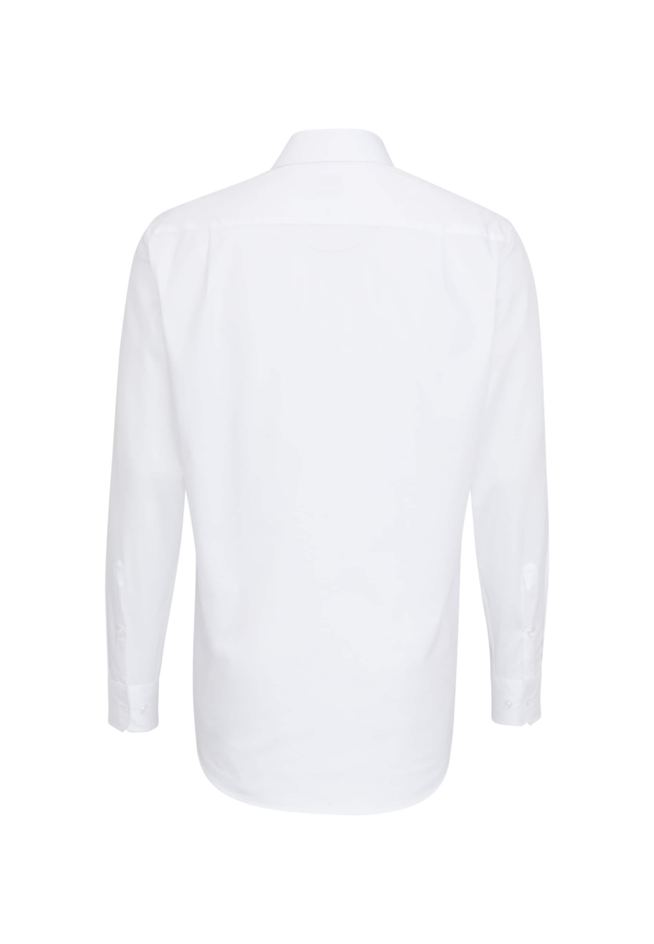 SEIDENSTICKER Средняя посадка Деловая рубашка в Белый