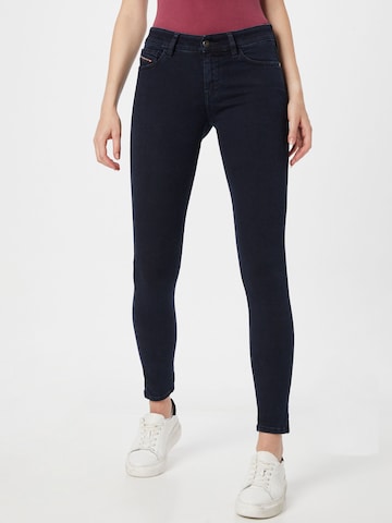 DIESEL Skinny Jeans 'SLANDY' in Blauw: voorkant