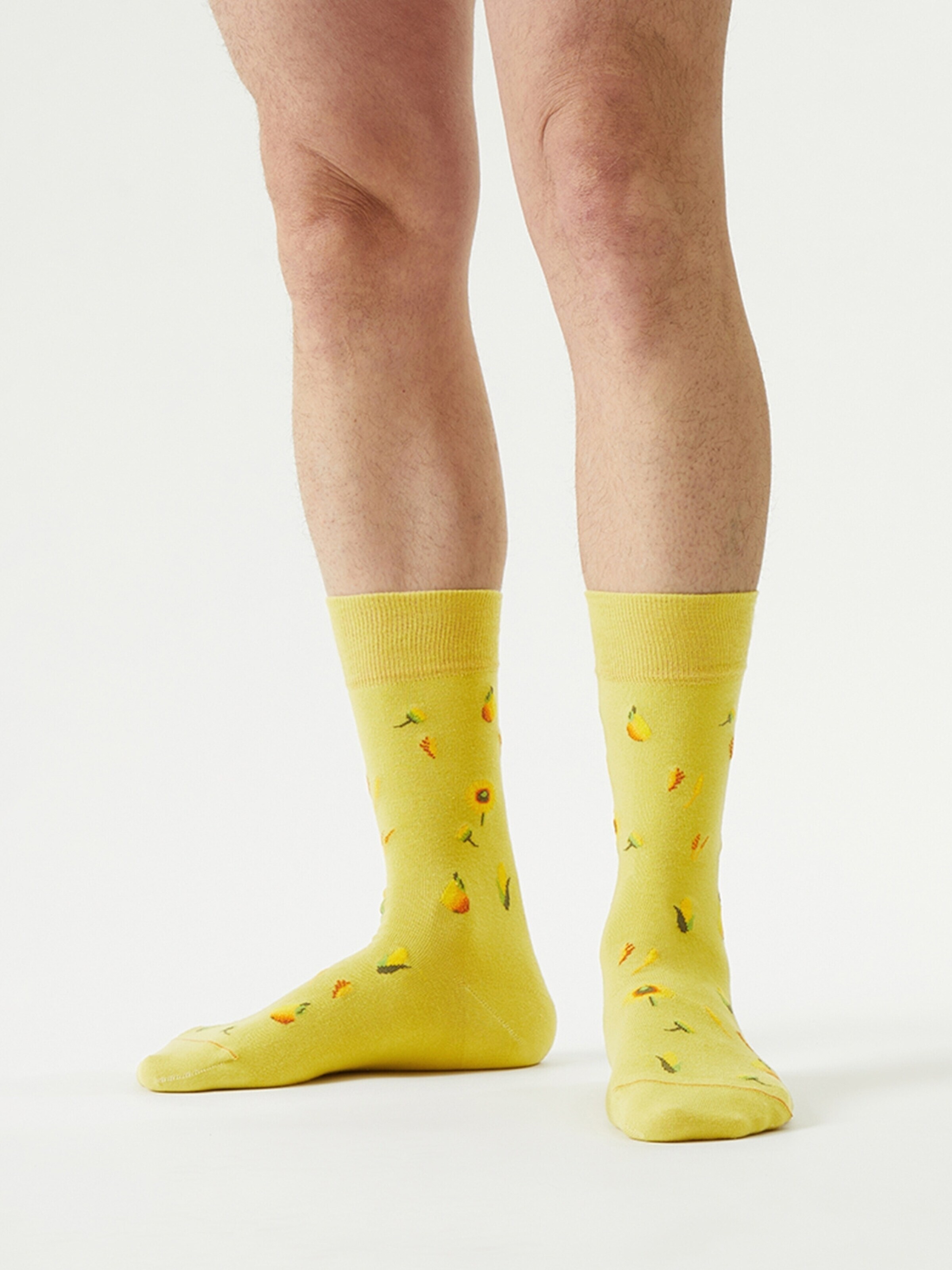 Von Jungfeld Socks 'Herbst ICONS' in Yellow: front