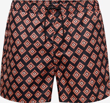 Only & Sons Swim Trunks 'Ted' in Pink: front