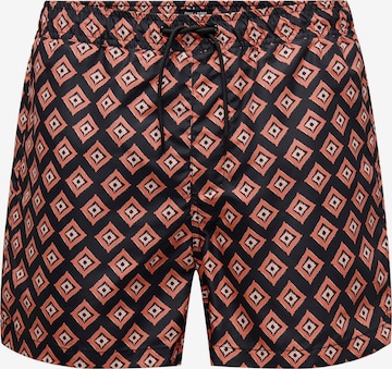 Only & Sons Swim Trunks 'Ted' in Pink: front