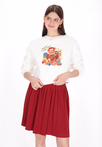 Sweat-shirt 'Pop' MYMO en blanc : devant