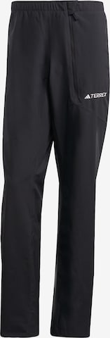 ADIDAS TERREX Loose fit Workout Pants in Black: front