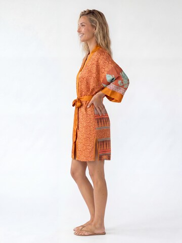 Shop Karey Kimono 'Saffron Midi Kimono' in Yellow