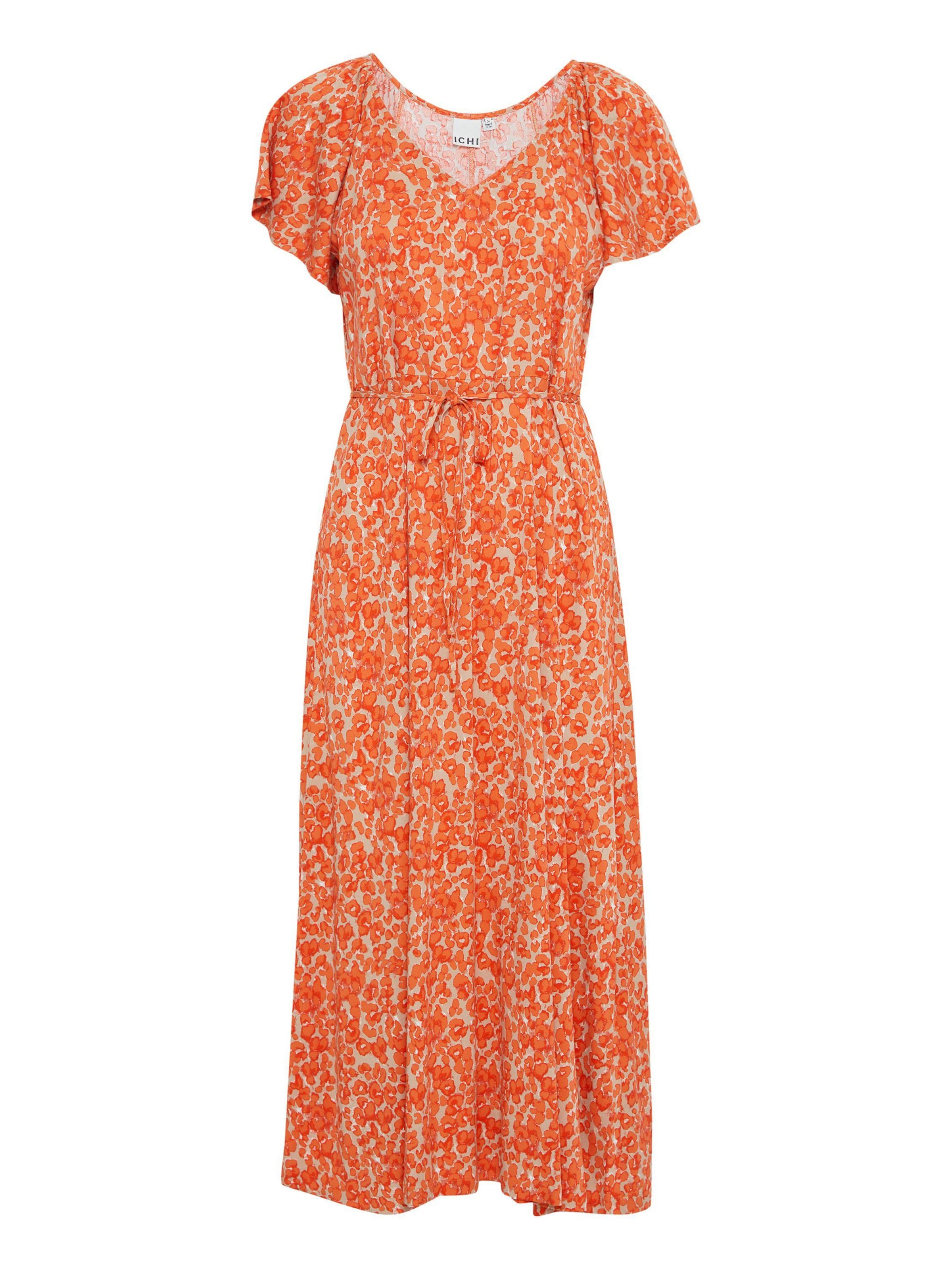 ICHI Dress 'Aya' in Orange: front