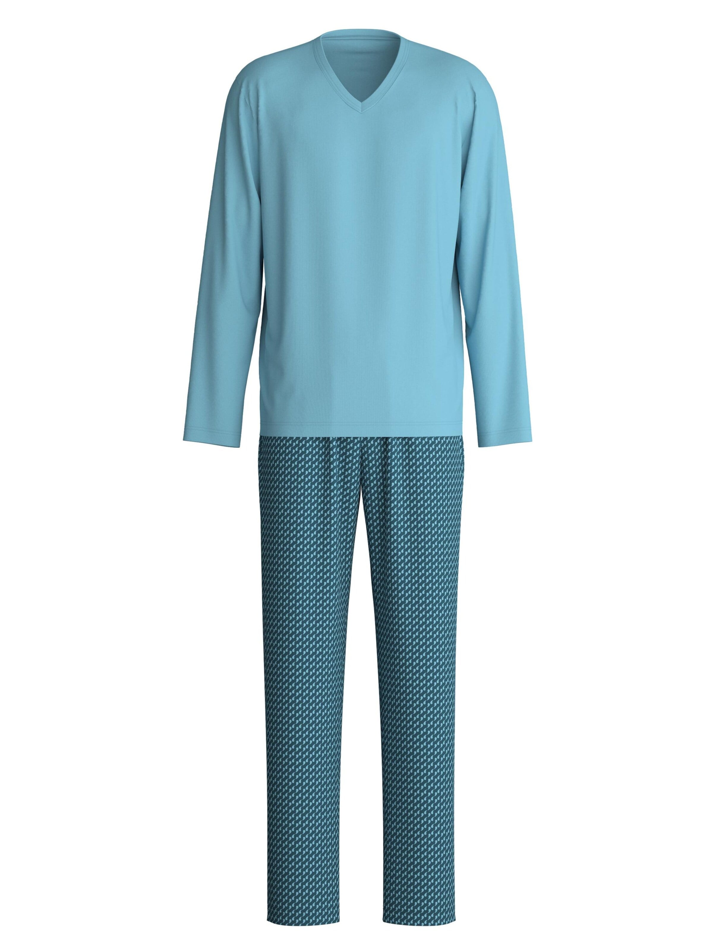 Pyjama long 'Cotton Special' CALIDA en bleu : devant