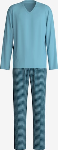 Pyjama long 'Cotton Special' CALIDA en bleu : devant