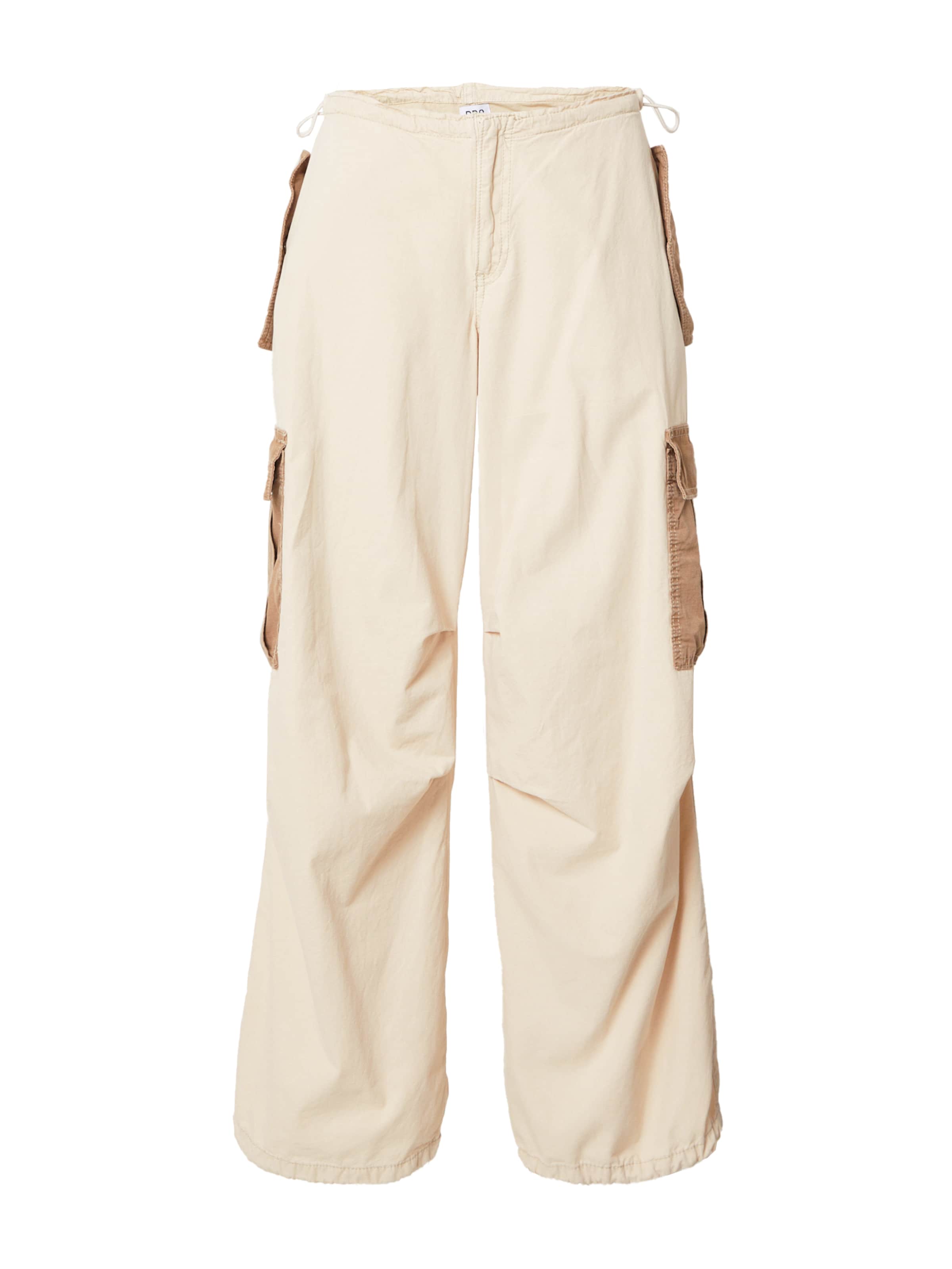 BDG Urban Outfitters Avar lõige Klapptaskutega püksid, värv beež: eest vaates