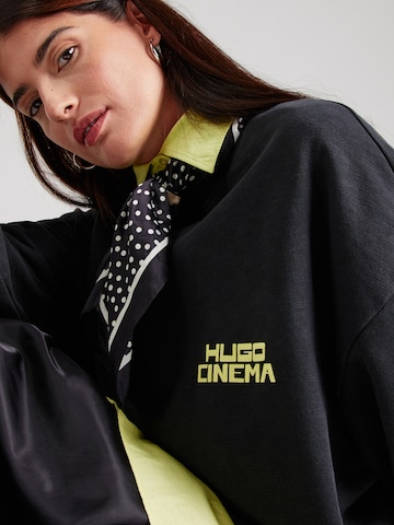 HUGO Sweatshirt 'Dargentix' in Black