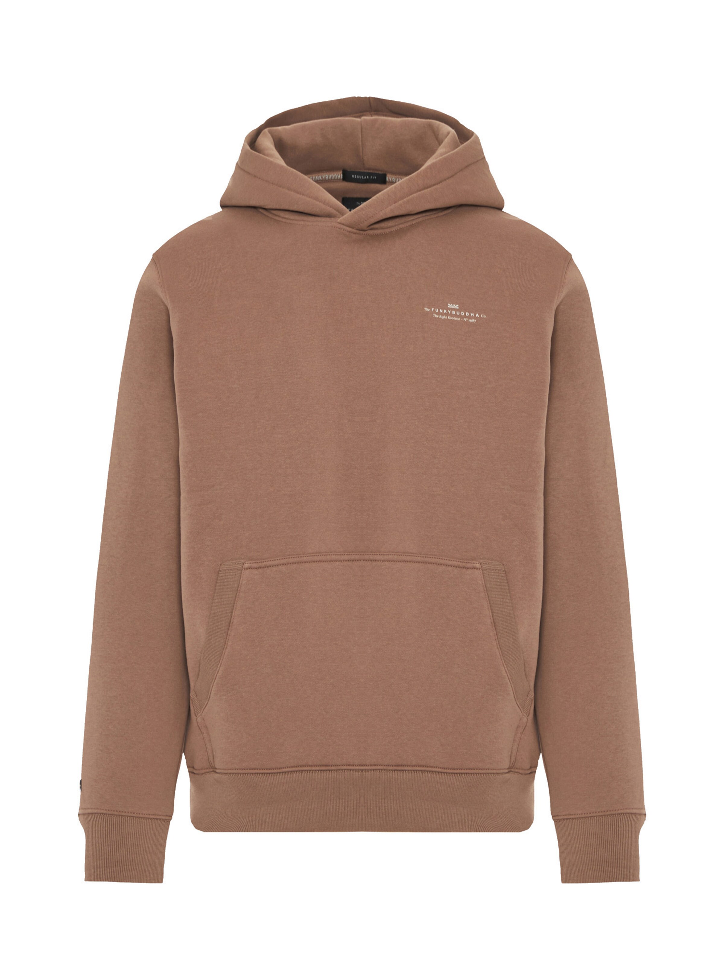 Funky Buddha Sweatshirt in Bruin: voorkant