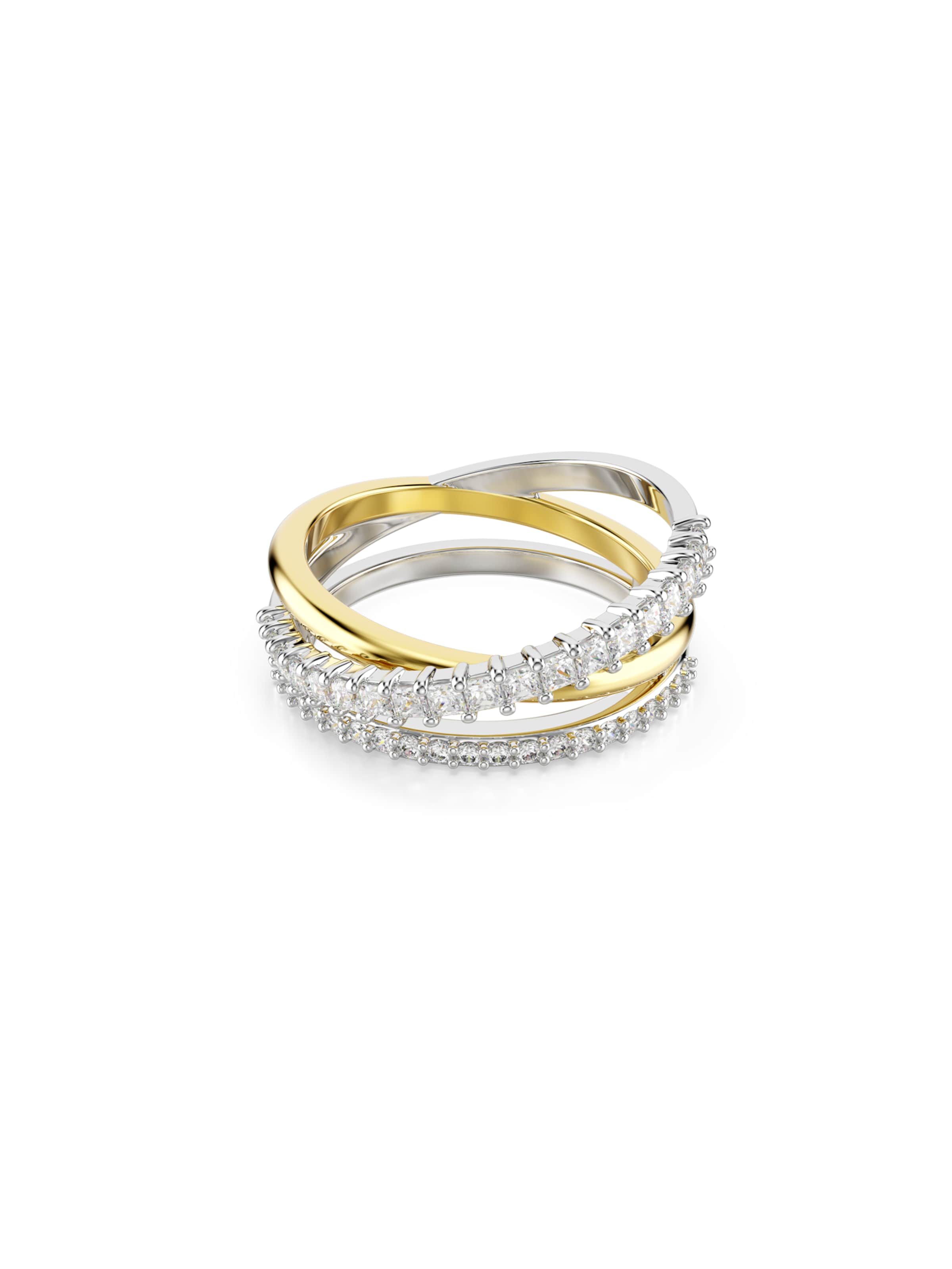 Swarovski Ring 'Hyperbola' in Goud: voorkant