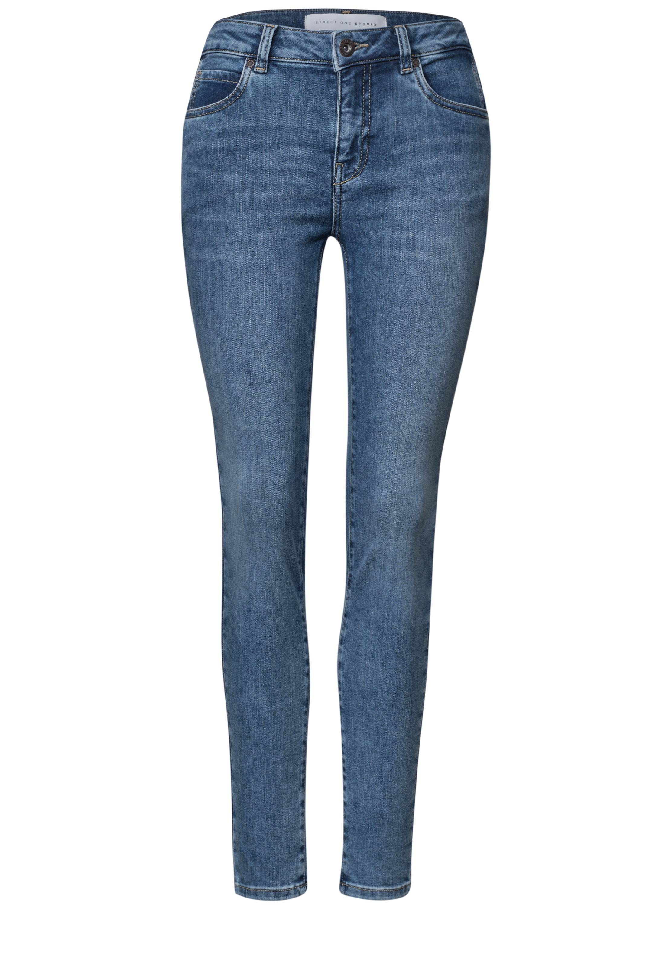 Street One Studio Skinny Jeans in Blue: front
