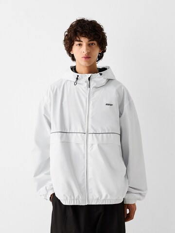 Bershka Between-Season Jacket in White: front