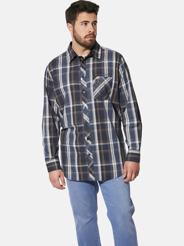 Fit confort Chemise 'Duke Thorney' Charles Colby en bleu : devant
