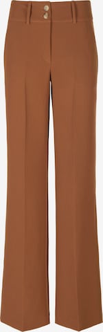 Wide Leg Pantalon à plis Fadenmeister Berlin en marron : devant