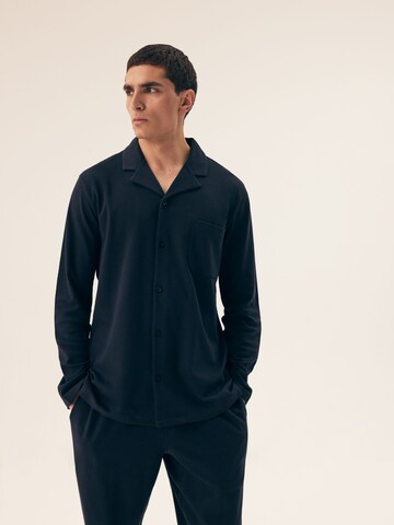 Henderson Long Pajamas 'Mos' in Blue