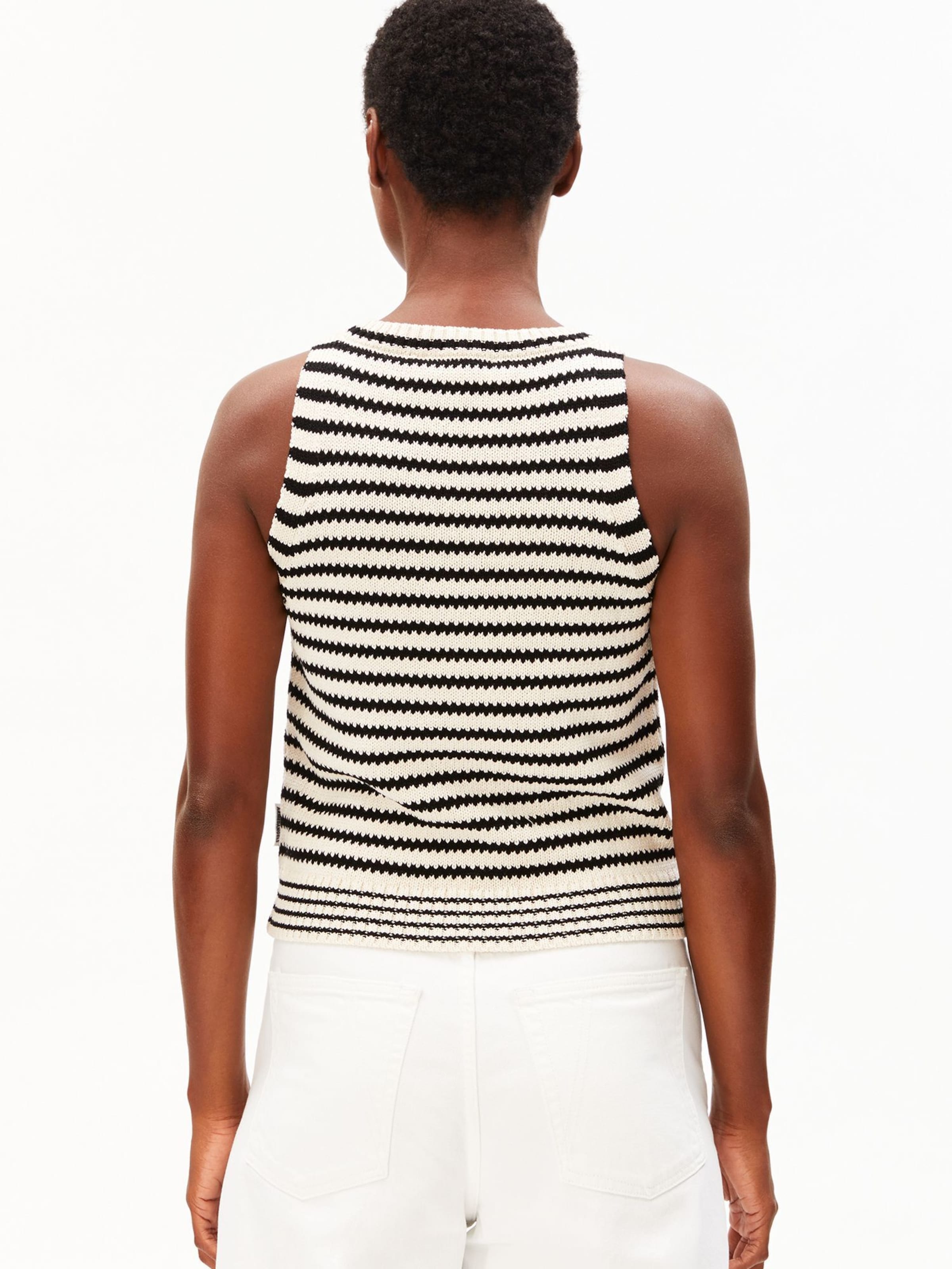 ARMEDANGELS Stricktop STRIPE in Beige: Vorderseite