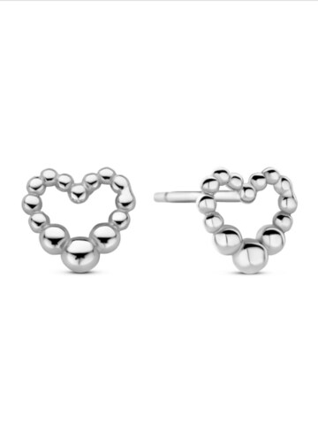 Boucles d'oreilles 'SANJA' Cala Rose en argent : devant