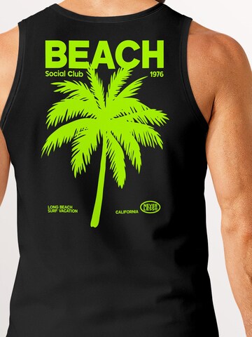 Neverless Shirt 'Beach Club Palme' in Black