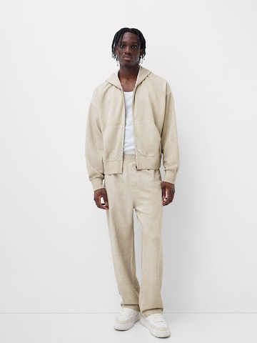 Bershka Loosefit Nadrág - bézs