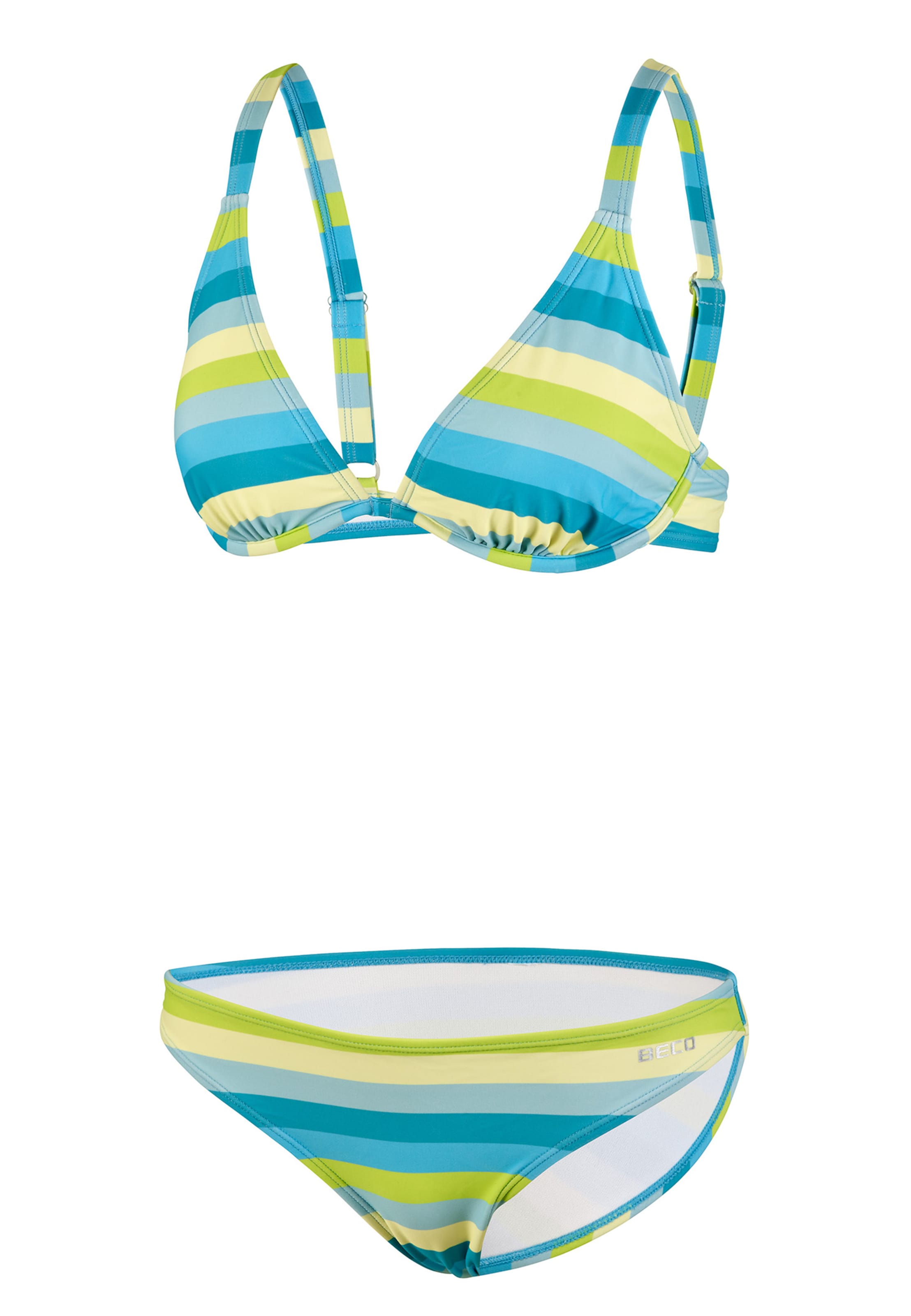 BECO the world of aquasports Bustier Bikini 'Fresh Stripes' in Blau