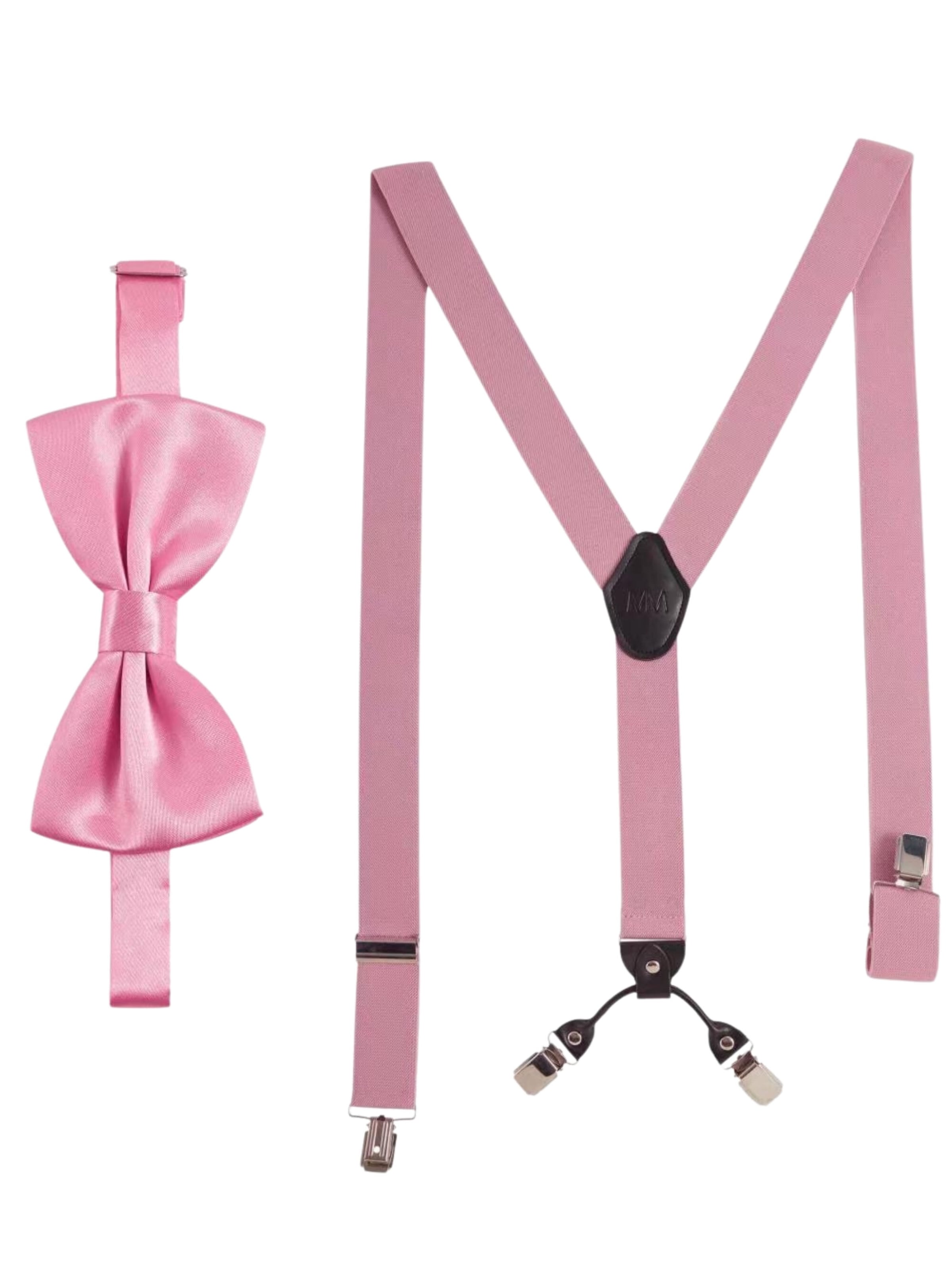Massi Morino Suspenders in Pink: front