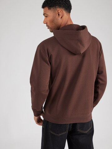 HUF Sweatshirt 'Fetch' in Brown