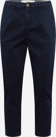 Goldgarn Tapered Bandplooibroek in Blauw: voorkant