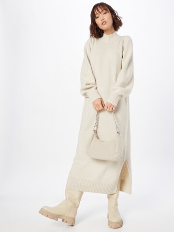 Monki Knitted dress in Beige